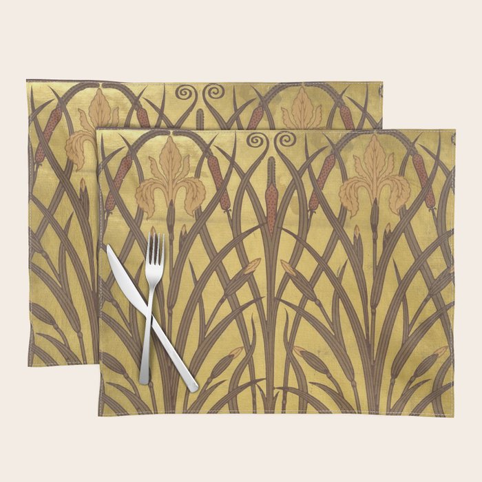 Walter Crane Rush & Iris Art Nouveau Placemat Gallery Image 1