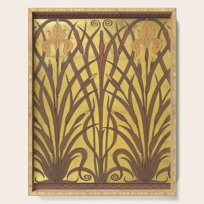 Walter Crane Rush & Iris Art Nouveau Serving Tray Gallery Image 1