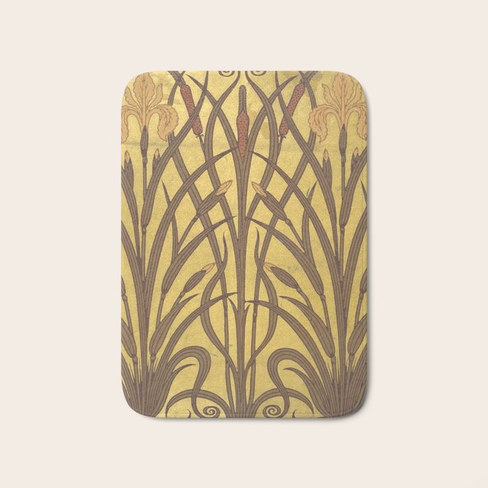 Walter Crane Rush & Iris Art Nouveau Bath Mat Gallery Image 1