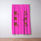 Tigers (Magenta and Marigold) Window Curtain Gallery Image 3