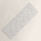 Tropical Palm Leaves - Palm Leaf Pattern - Sandy Beige Yoga Mat Gallery Image 1