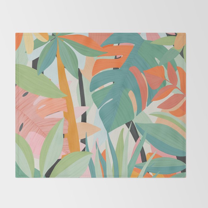 Tropical forest Throw Blanket Gallery Image 2