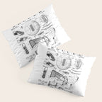 Soccer Player Football Vintage Patent Drawing Print Pillow Sham Gallery Image 3