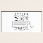 Soccer Player Football Vintage Patent Drawing Print Desk Mat Gallery Image 1