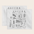 Soccer Player Football Vintage Patent Drawing Print Placemat Gallery Image 1
