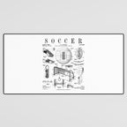 Soccer Player Football Vintage Patent Drawing Print Desk Mat Gallery Image 3