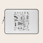 Soccer Player Football Vintage Patent Drawing Print Laptop Sleeve Gallery Image 1