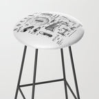 Soccer Player Football Vintage Patent Drawing Print Stool Gallery Image 2