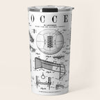 Soccer Player Football Vintage Patent Drawing Print Travel Mug Gallery Image 1