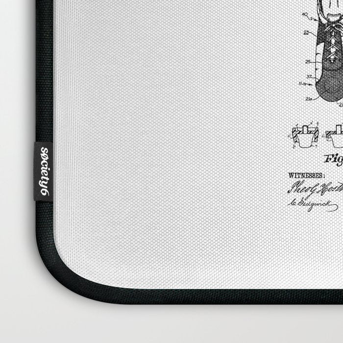 Soccer Player Football Vintage Patent Drawing Print Laptop Sleeve Gallery Image 3