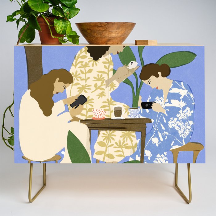 People used to talk to each other Credenza Gallery Image 1