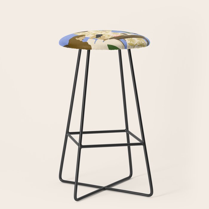 People used to talk to each other Stool Gallery Image 1