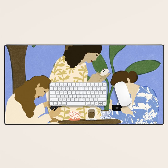 People used to talk to each other Desk Mat Gallery Image 1