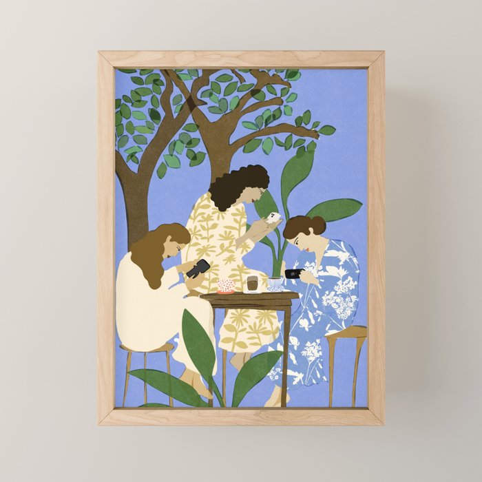 People used to talk to each other Mini Art Print Gallery Image 1
