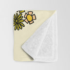 stay golden sun child surf dude //retro surf art by surfy birdy Throw Blanket Gallery Image 3