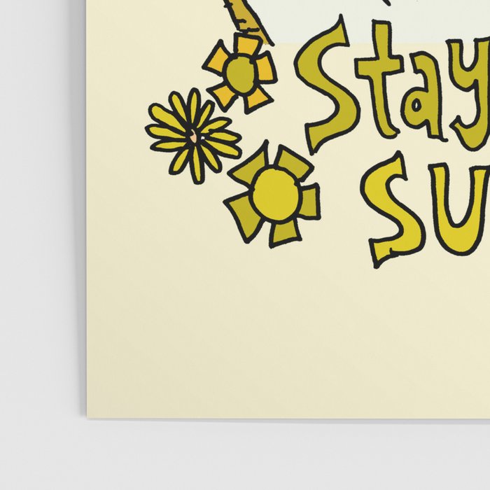 stay golden sun child surf dude //retro surf art by surfy birdy Poster Gallery Image 3