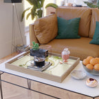 stay golden sun child surf dude //retro surf art by surfy birdy Serving Tray Gallery Image 2