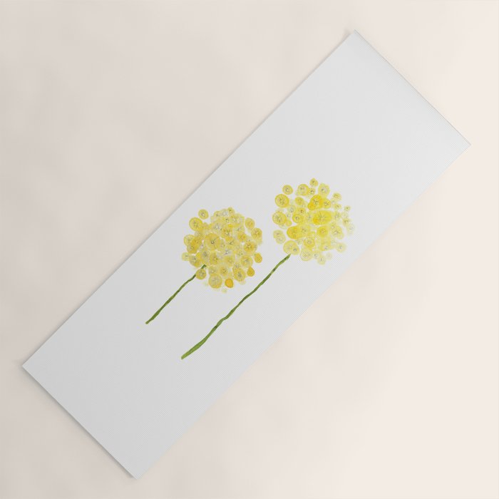 two abstract dandelions watercolor Yoga Mat Gallery Image 1