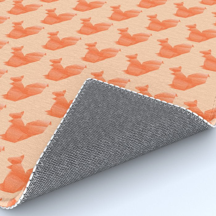 Allergic to Nuts - Origami Orange Squirrel Rug Gallery Image 4