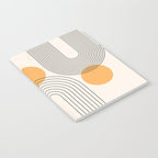 Mid Century Modern Geometric 70 (Rainbow and Sun Abstraction) Notebook Gallery Image 2