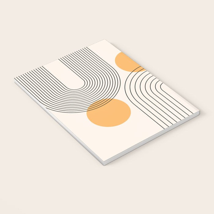 Mid Century Modern Geometric 70 (Rainbow and Sun Abstraction) Notebook Gallery Image 3