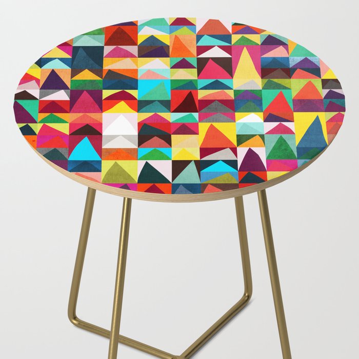 Abstract Geometric Mountains Side Table Gallery Image 2
