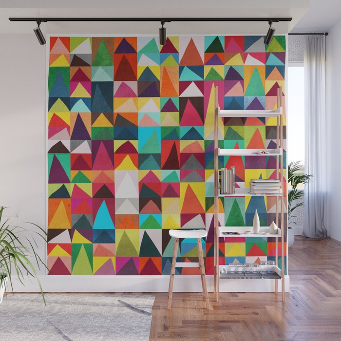 Abstract Geometric Mountains Wall Mural Gallery Image 1