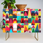 Abstract Geometric Mountains Credenza Gallery Image 1