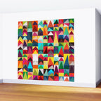Abstract Geometric Mountains Wall Mural Gallery Image 2