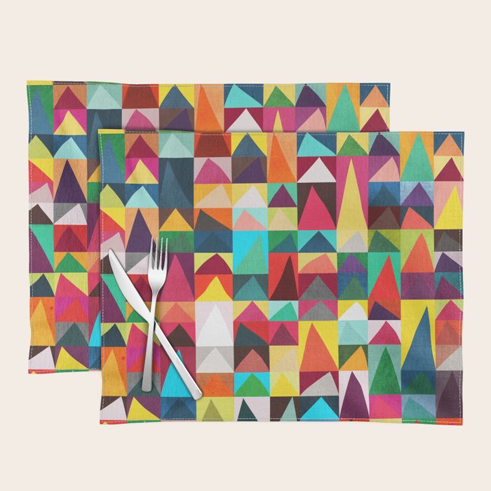 Abstract Geometric Mountains Placemat Gallery Image 1