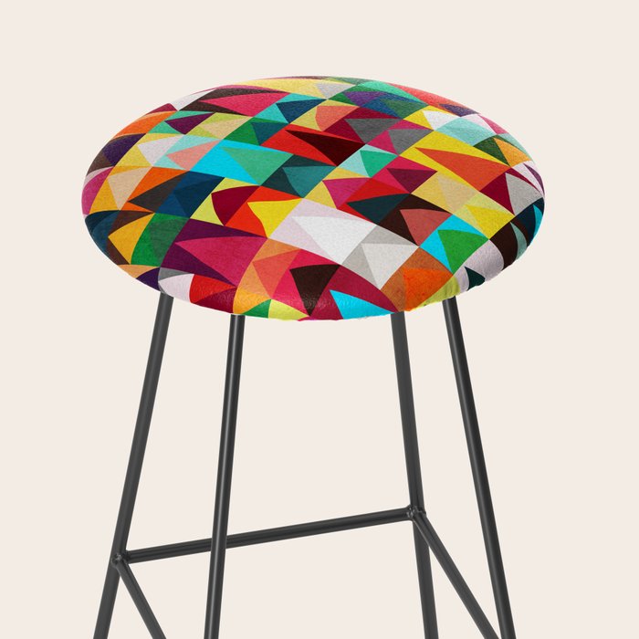 Abstract Geometric Mountains Stool Gallery Image 2