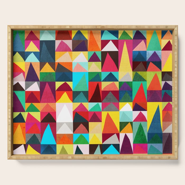 Abstract Geometric Mountains Serving Tray Gallery Image 1
