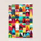 Abstract Geometric Mountains Stationery Card Gallery Image 2