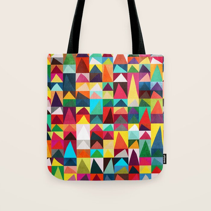 Abstract Geometric Mountains Tote Bag Gallery Image 1