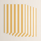 Mustard Yellow And Cream White Vertical Stripes Wrapping Paper Gallery Image 3