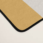Mustard Yellow And Cream White Vertical Stripes Desk Mat Gallery Image 4