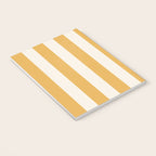 Mustard Yellow And Cream White Vertical Stripes Notebook Gallery Image 3