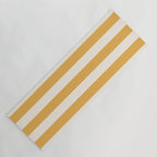 Mustard Yellow And Cream White Vertical Stripes Yoga Mat Gallery Image 1