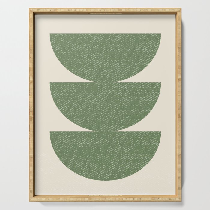 Half Circle 3 - Green Serving Tray Gallery Image 1
