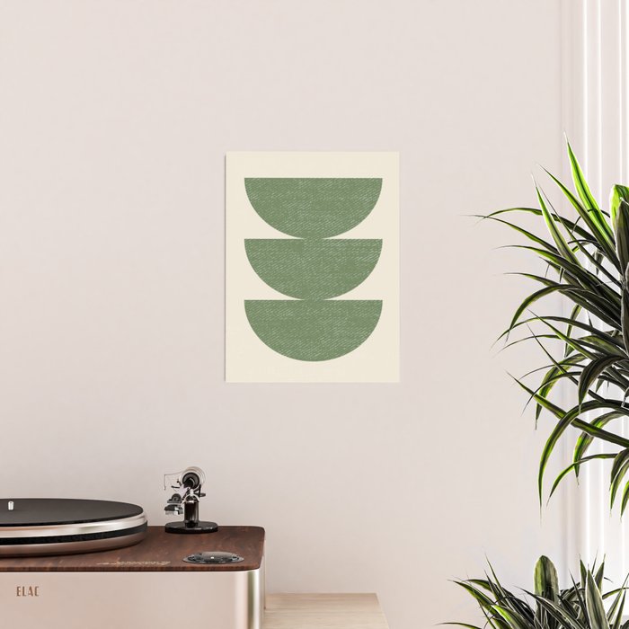 Half Circle 3 - Green Poster Gallery Image 2