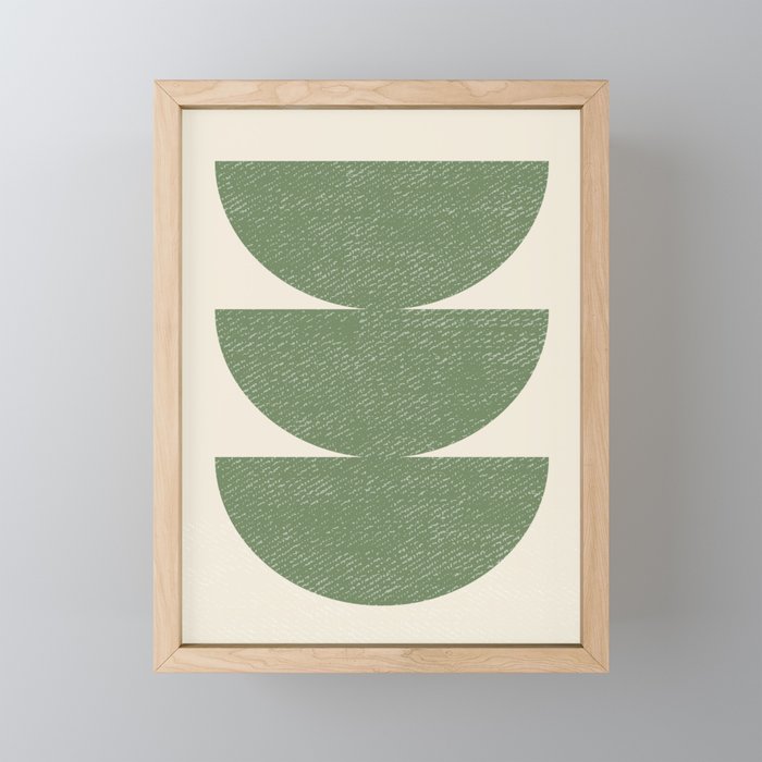 Half Circle 3 - Green Mini Art Print Gallery Image 1