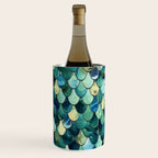 Mermaid Art, Sea Green, Ocean Blue Wine Chiller Gallery Image 2