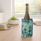 Mermaid Art, Sea Green, Ocean Blue Wine Chiller Gallery Image 4