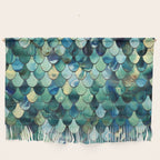 Mermaid Art, Sea Green, Ocean Blue Wall Hanging Gallery Image 1