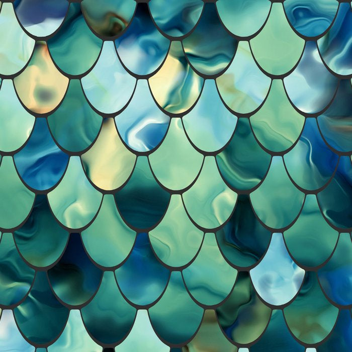 Mermaid Art, Sea Green, Ocean Blue Coffee Mug Gallery Image 2