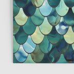 Mermaid Art, Sea Green, Ocean Blue Poster Gallery Image 3