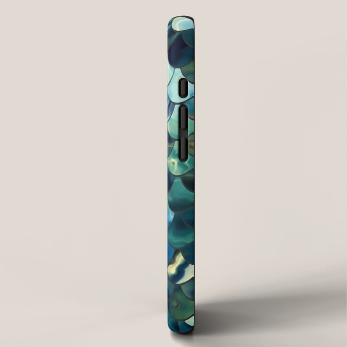 Mermaid Art, Sea Green, Ocean Blue iPhone Case Gallery Image 2