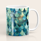 Mermaid Art, Sea Green, Ocean Blue Coffee Mug Gallery Image 1