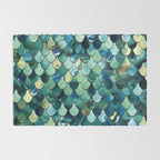 Mermaid Art, Sea Green, Ocean Blue Rug Gallery Image 2