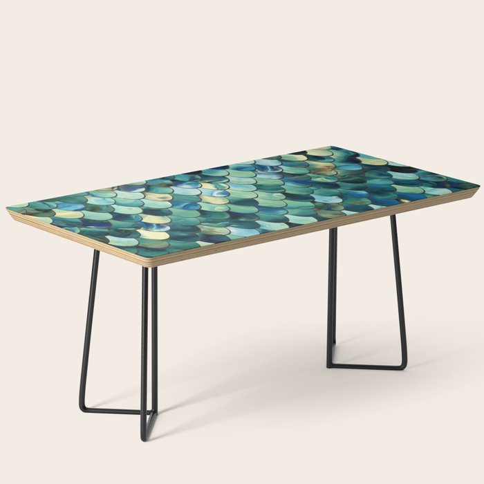 Mermaid Art, Sea Green, Ocean Blue Coffee Table Gallery Image 1